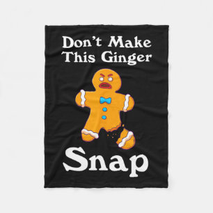 Manta Polar No hagas Navidades de regalo de Ginger Snap Redhea