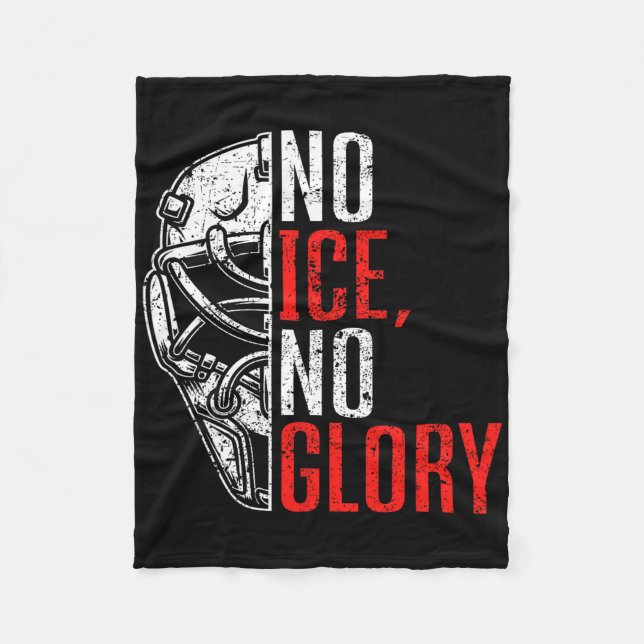 Manta Polar No Ice No Glory Funny Ice Hockey  (Anverso)