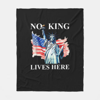 Manta Polar No King Lives in America Freedom Flag Patriotic