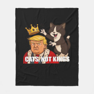 Manta Polar No Kings Anti Gatos Divertido Estilo Clásico