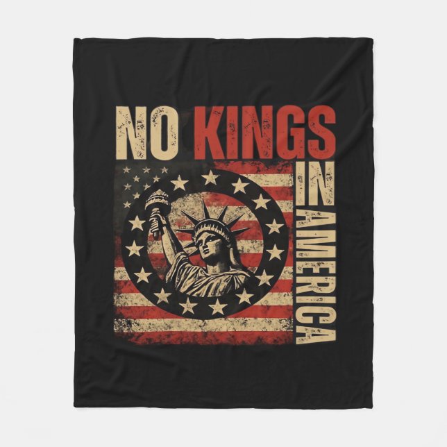 Manta Polar No Kings In America Patriotic Grunge Classic Vinta (Anverso)