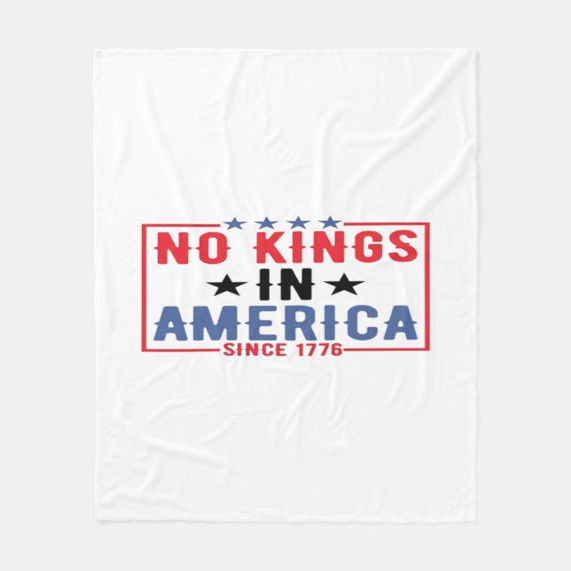 Manta Polar No Kings In America Since 1776 Patriotic Independe (Anverso)