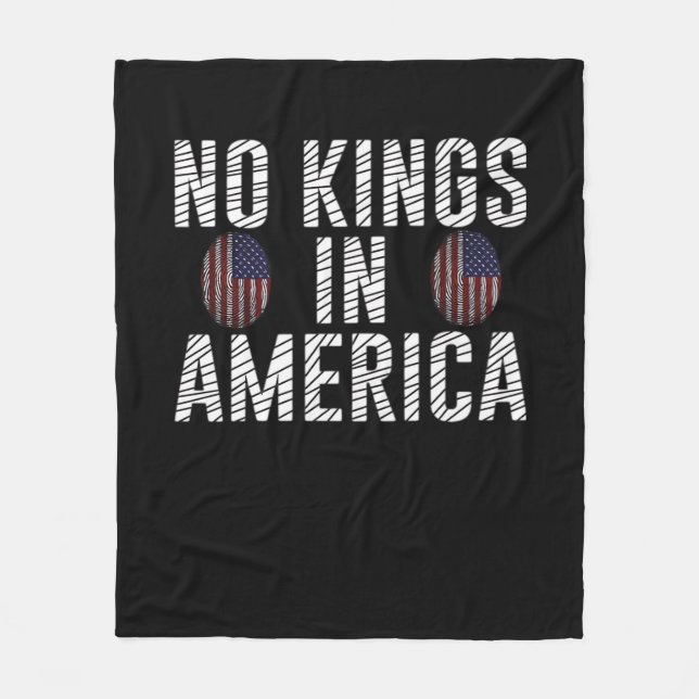 Manta Polar No Kings In America USA Flag Fingerprint Creative  (Anverso)