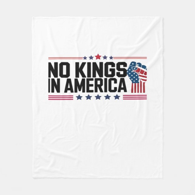 Manta Polar No Kings In America USA Patriotic Style (Anverso)