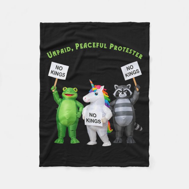 Manta Polar No Kings Unpaid Peaceful Protester Frog And Unicor (Anverso)