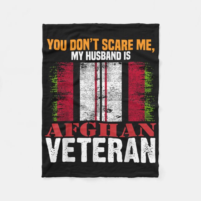 Manta Polar No me asustas, mi marido es afgano, veterano. (Anverso)