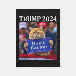 Manta Polar No me comas gatos para Trump 2024