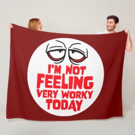 Manta Polar No Me Siento Muy Trabajador Hoy Humor Perezoso Lab