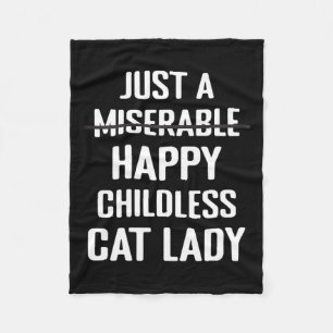 Manta Polar No miserable, feliz gato sin hijos, madre Mascota