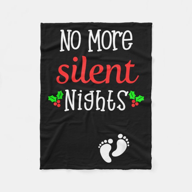 Manta Polar No More Silent Nights Christmas Pregnancy Announce (Anverso)
