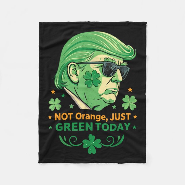 Manta Polar No Naranja, Sólo Verde Hoy - Gracioso Trump St. (Anverso)