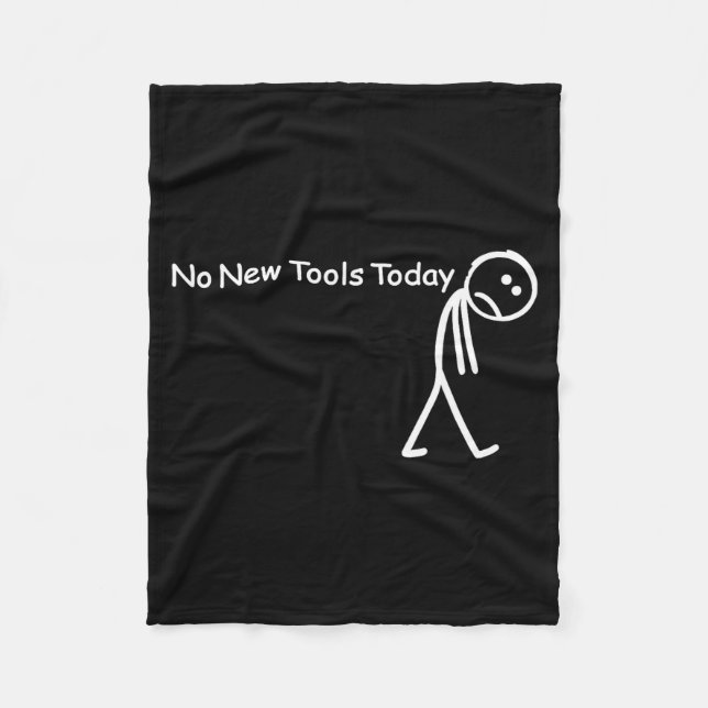 Manta Polar No New Tools Today Sad Stick Figure Woodworker Cow (Anverso)