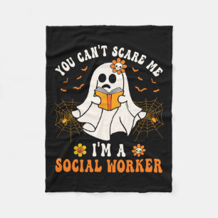 Manta Polar No puedo asustarme, Halloween, trabajadora social 