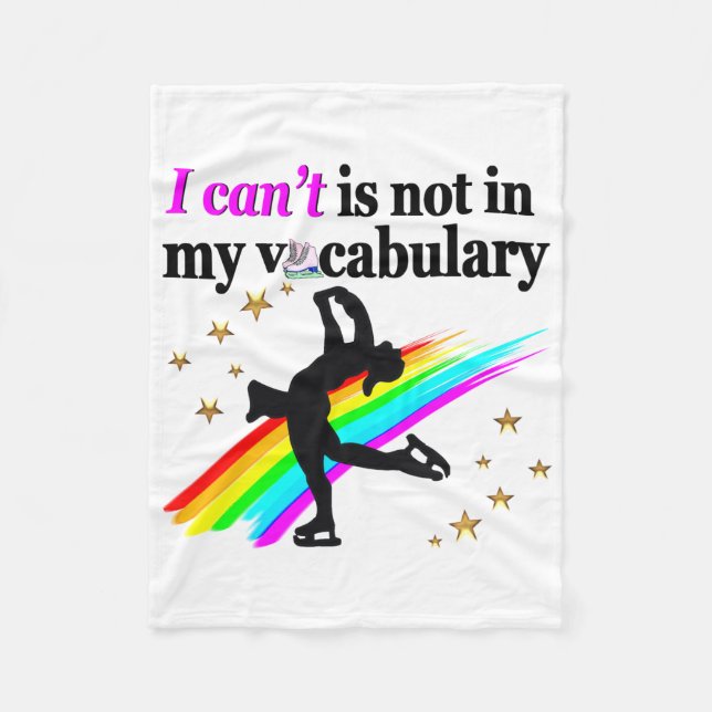 MANTA POLAR NO PUEDO ESTAR EN MI PATINAJE DE FIGURA VOCABULAR (Anverso)