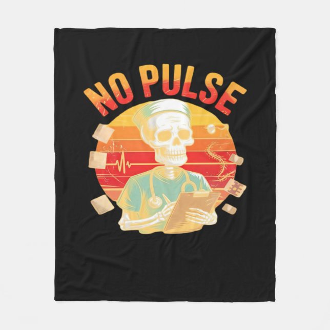 Manta Polar No Pulse Skeleton Enfermera Graciosa Halloween Méd (Anverso)