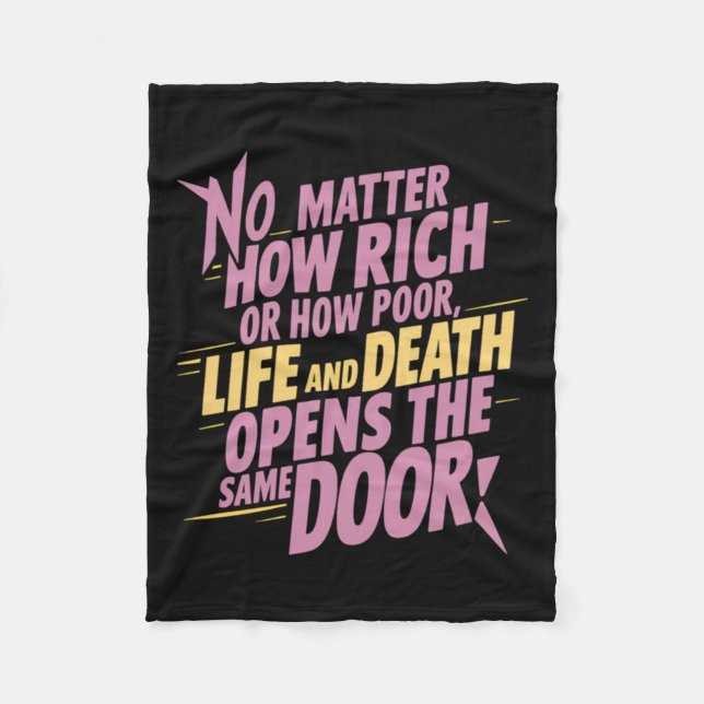 Manta Polar No Qué Tan Rico O Tan Pobre... Pegatina (Anverso)