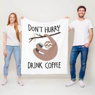 Manta Polar No se apresure el café de la bebida