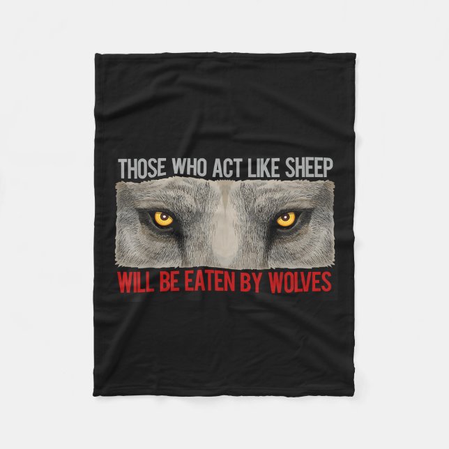 Manta Polar No sean ovejas lobos, sean fuertes, masculinidad M (Anverso)