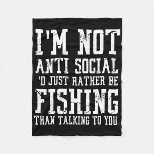Manta Polar No soy antisocial, simplemente prefiero pescar que