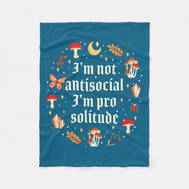 Manta Polar No soy antisocial soy pro soledad (Anverso)