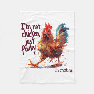 Manta Polar No soy pollo, solo aves divertidas granja de gallo