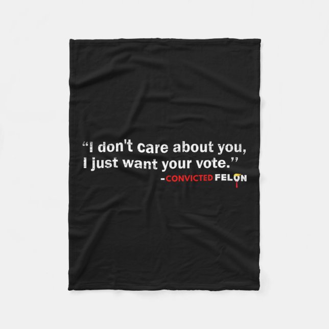 Manta Polar No te preocupes por ti solo quiero tu voto Trump 2 (Anverso)