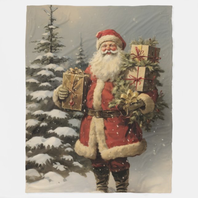 Manta Polar Noble Nostalgia Elegante Navidad Blanket (Anverso)