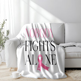 Manta Polar Nobody Fights Alone Pink Ribbon 