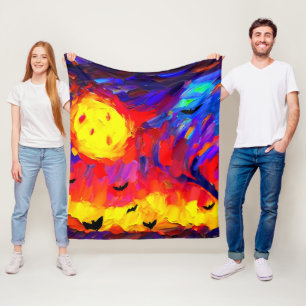 Manta Polar Noche de Halloween Resumen Moderno