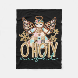 Manta Polar Noche de Paz Ángel de Patchwork Cristiano Jesús Cr