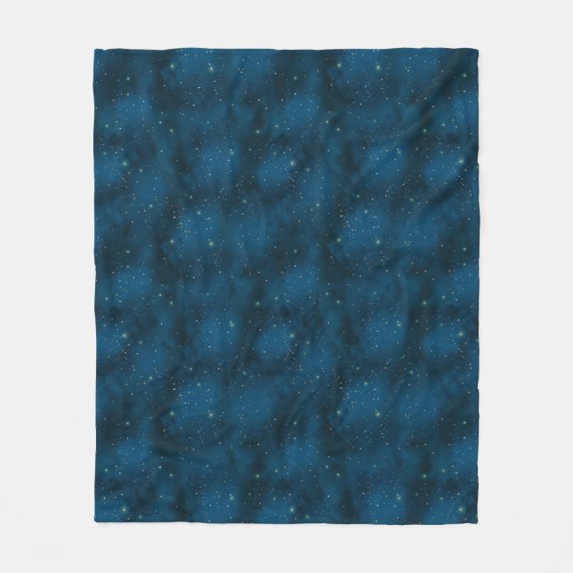 Manta Polar Noche Estrellada Azul y Blanca Celestial (Anverso)
