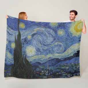 Manta Polar Noche estrellada, pintura al óleo, Vincent Van Gog