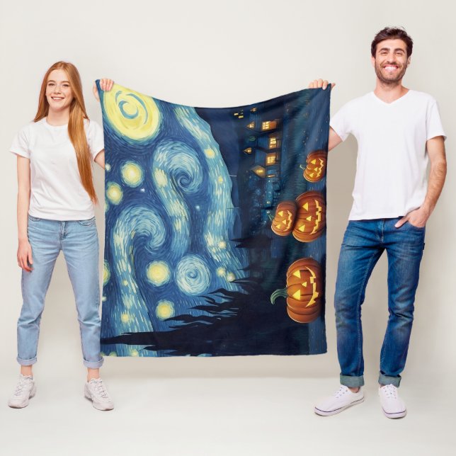 Manta Polar Noche estrellada Van Gogh Halloween (In situ)