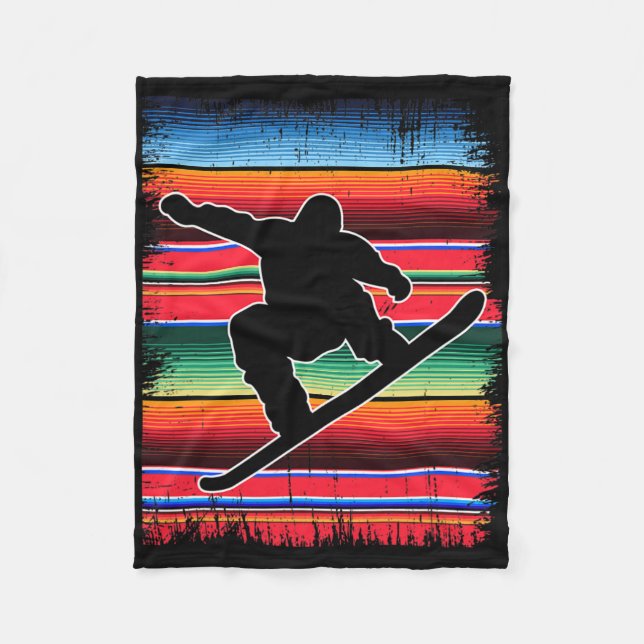Manta Polar Noche mexicana de sermón de snowboard (Anverso)