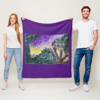 Manta Polar Noche morada