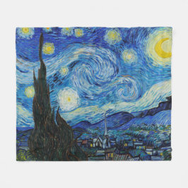 Manta Polar Noche Van Gogh Starry. Arte vintage impresionista