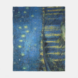 Manta Polar Noche Van Gogh Starry sobre el Ródano