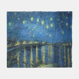Manta Polar Noche Van Gogh Starry sobre el Ródano