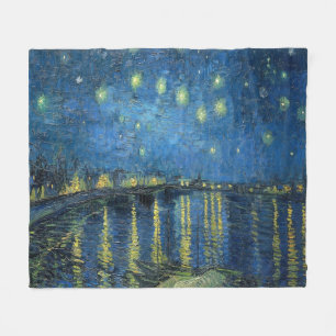 Manta Polar Noche Van Gogh Starry sobre el Ródano