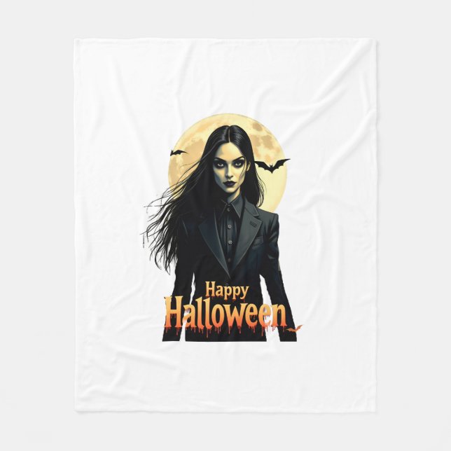 Manta Polar Noche Witchy Halloween (Anverso)