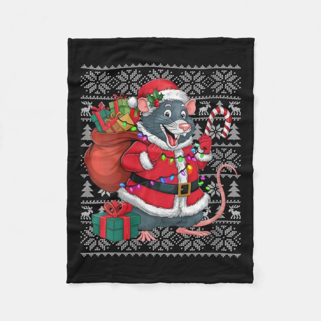 Manta Polar Nochebuena estilo suéter rata de mujer Chris (Anverso)