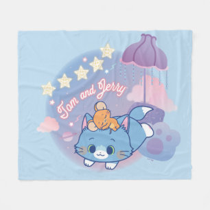 Manta Polar Noches de Anime Tom y Jerry Dreamy