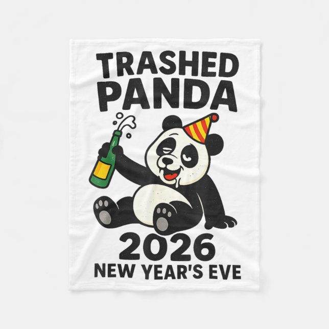 Manta Polar Nochevieja 2026 Trashed Panda Premium  (Anverso)
