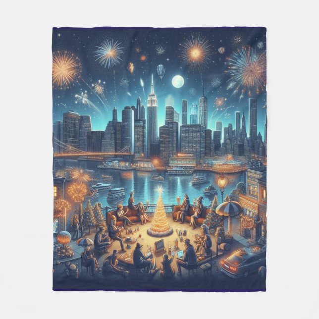 Manta Polar Nochevieja en Nueva York (Anverso)