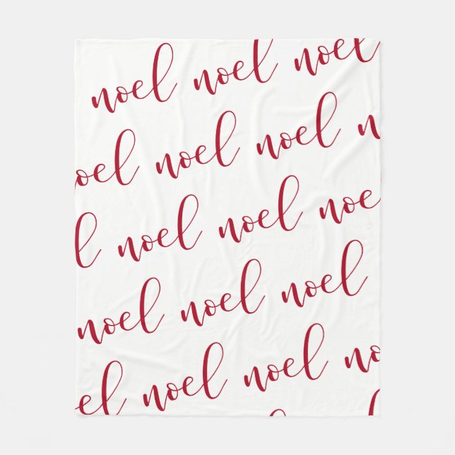Manta Polar Noel escritura del navidad rojo y blanco del | (Anverso)