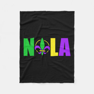 Manta Polar Nola New Orleans Louisiana 504 Fleur-de-lis Mardi