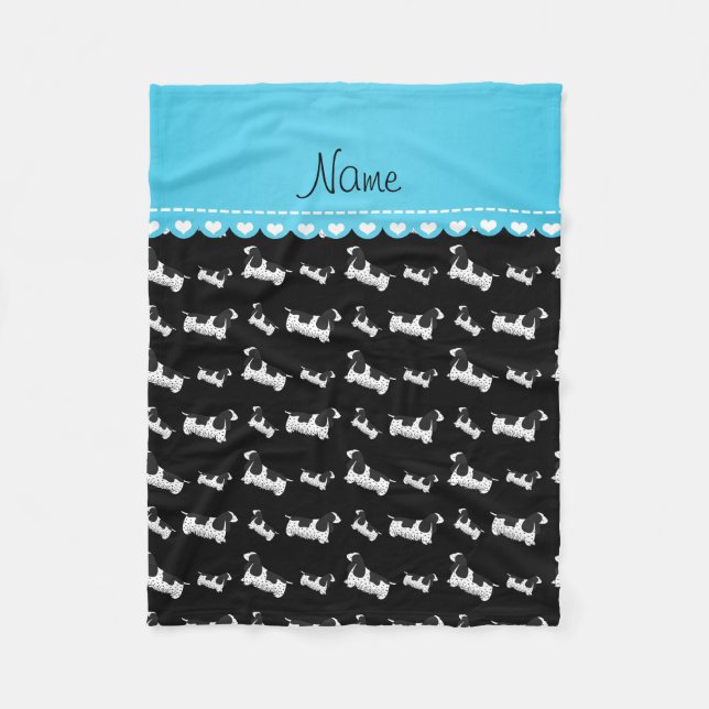 Manta Polar Nombrar perro de coquetón negro inglés (Anverso)