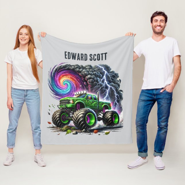 Manta Polar Nombre adicional del camión monstruo de los chicos (In situ)