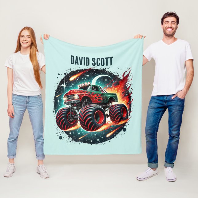 Manta Polar Nombre adicional del camión monstruo de los chicos (In situ)