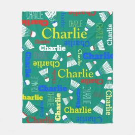 Manta Polar Nombre blanco, azul, rojo y verde de Badminton